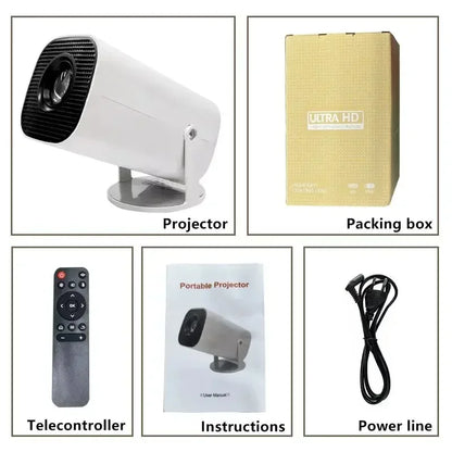 Mini Smart Projector P30 Android 11 WiFi 6 Technology 4K 1080P Video 1280x720P Native Resolution Portable Home Entertainment
